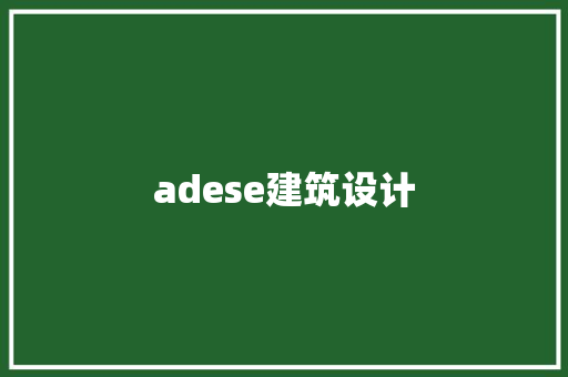 adese建筑设计 施工工艺