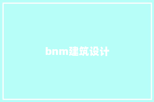 bnm建筑设计 施工管理