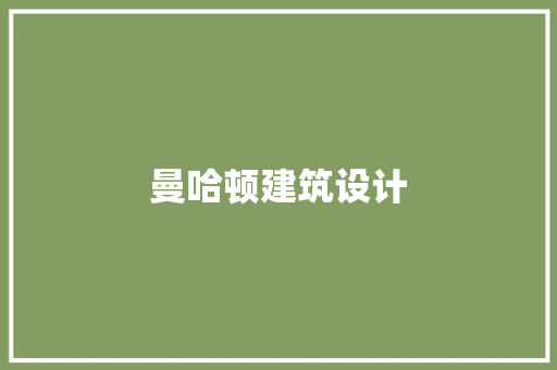 曼哈顿建筑设计