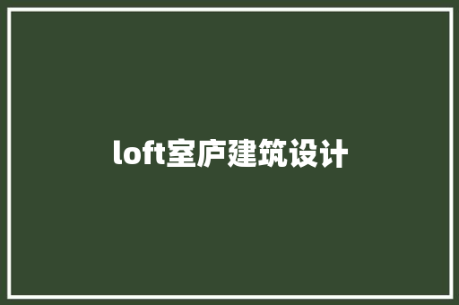 loft室庐建筑设计 施工管理