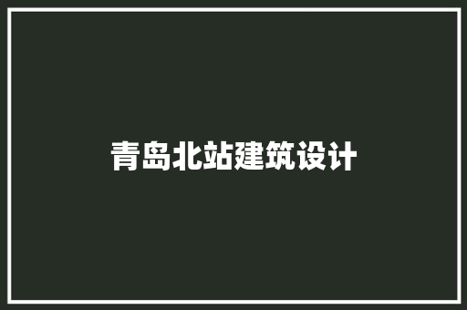 青岛北站建筑设计 常见问题