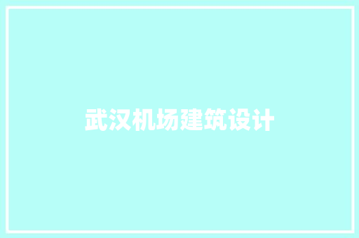 武汉机场建筑设计 工艺流程