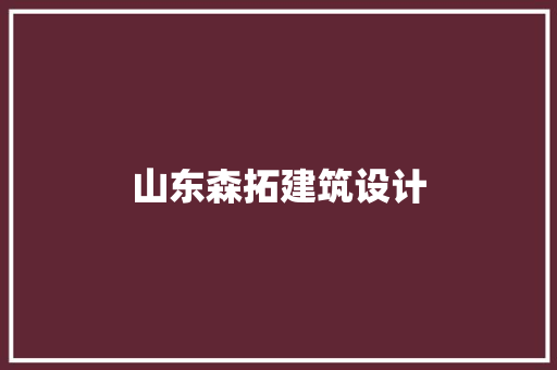 山东森拓建筑设计