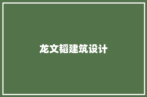 龙文韬建筑设计