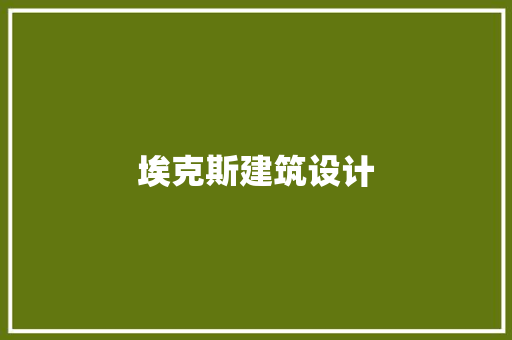 埃克斯建筑设计 住宅建筑设计