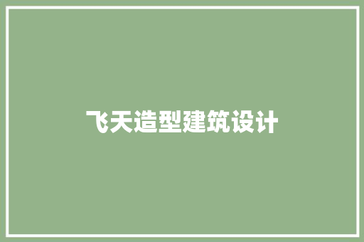 飞天造型建筑设计 常用设备