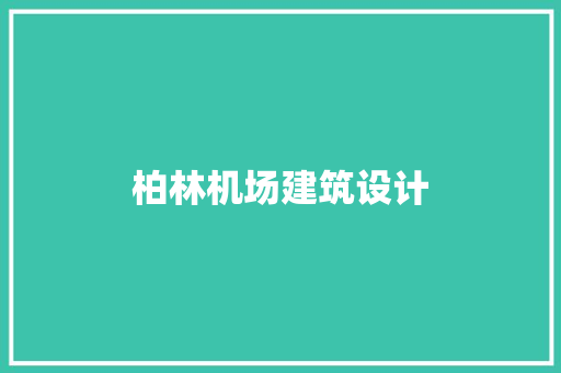 柏林机场建筑设计 工艺流程