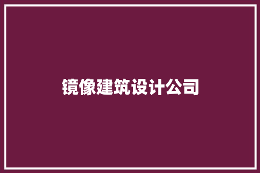 镜像建筑设计公司 建筑法规