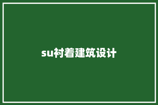 su衬着建筑设计 施工管理