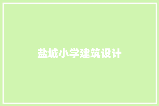 盐城小学建筑设计 公共建筑设计