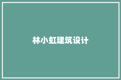 林小虹建筑设计 施工管理