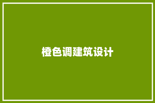 橙色调建筑设计 工艺流程