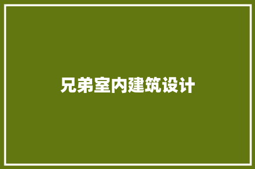兄弟室内建筑设计 工艺流程