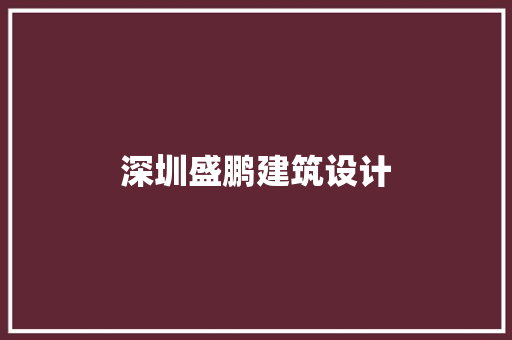 深圳盛鹏建筑设计 施工管理