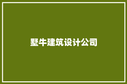 墅牛建筑设计公司 常见问题