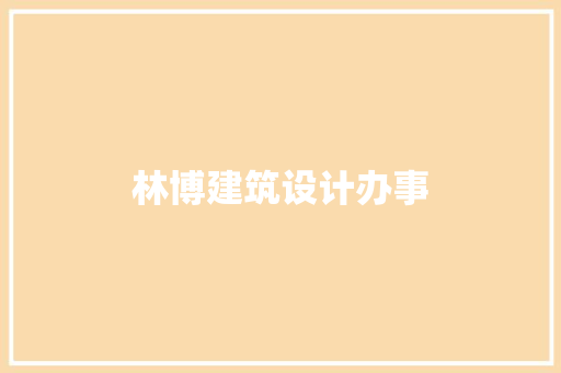 林博建筑设计办事 施工工艺