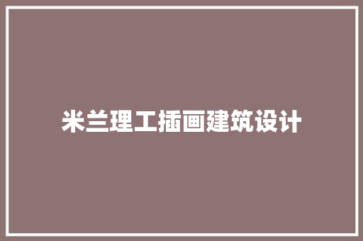 米兰理工插画建筑设计 工艺流程