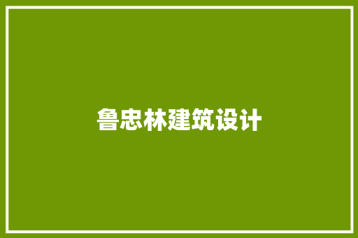 鲁忠林建筑设计