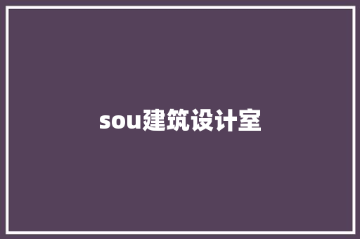 sou建筑设计室