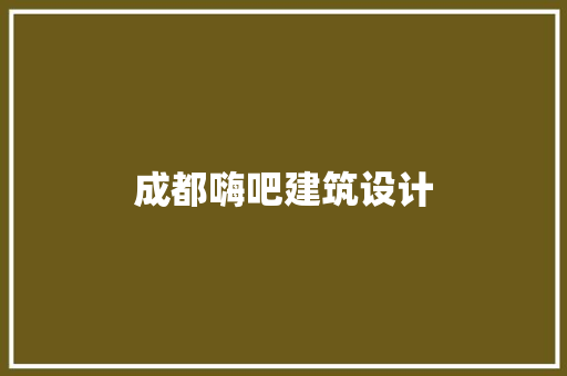 成都嗨吧建筑设计