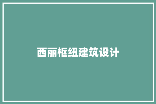 西丽枢纽建筑设计 常见问题