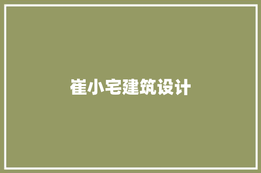 崔小宅建筑设计