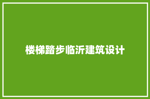 楼梯踏步临沂建筑设计 建筑设计