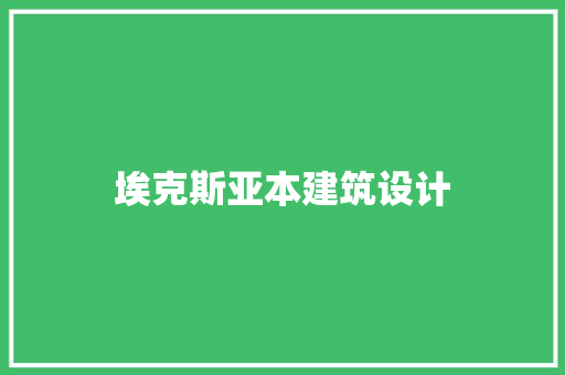 埃克斯亚本建筑设计 工艺流程