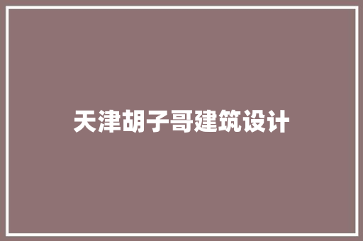 天津胡子哥建筑设计