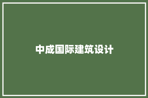 中成国际建筑设计