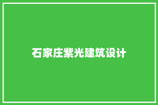石家庄紫光建筑设计