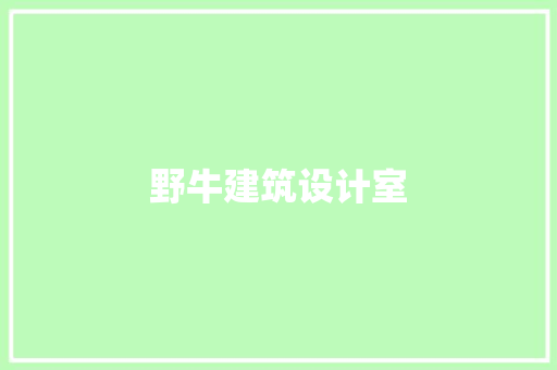 野牛建筑设计室