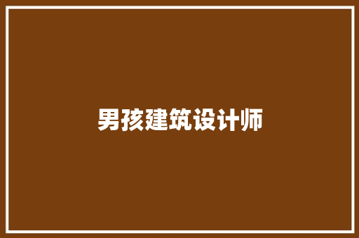 男孩建筑设计师 常用建材