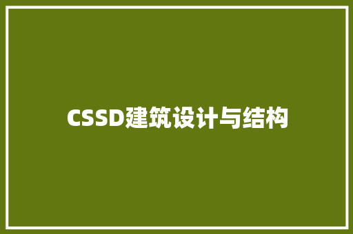 CSSD建筑设计与结构