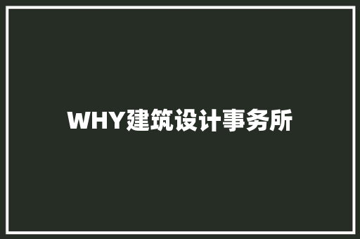 WHY建筑设计事务所