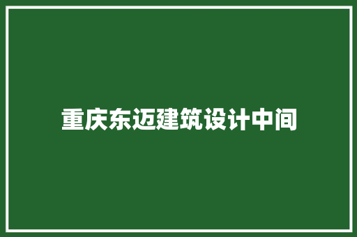 重庆东迈建筑设计中间 工艺流程