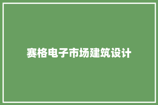 赛格电子市场建筑设计