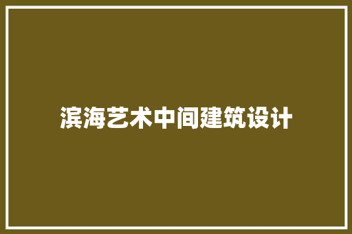 滨海艺术中间建筑设计