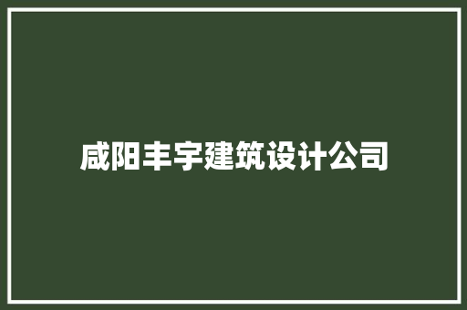 咸阳丰宇建筑设计公司 施工管理