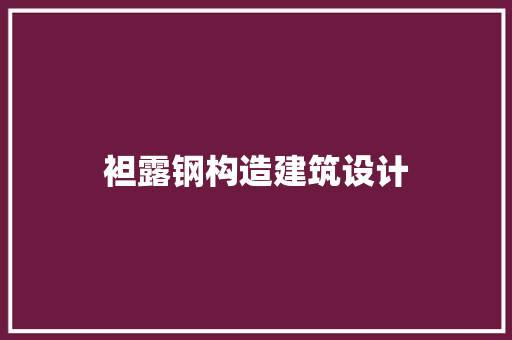 袒露钢构造建筑设计