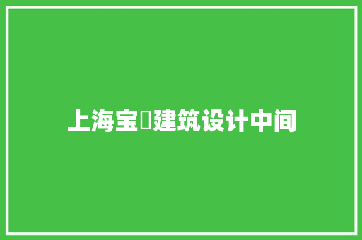 上海宝袛建筑设计中间 施工技术