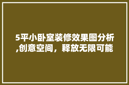 5平小卧室装修效果图分析,创意空间，释放无限可能 材料设备