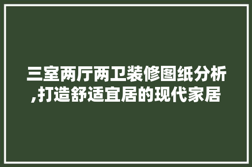 三室两厅两卫装修图纸分析,打造舒适宜居的现代家居空间 新型材料