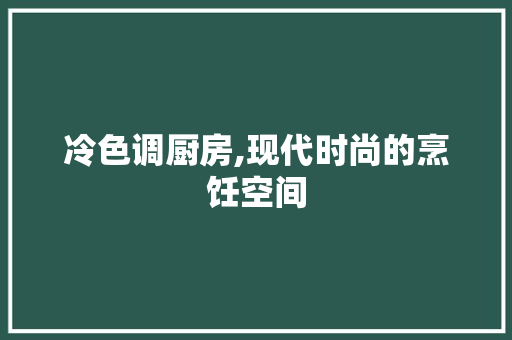 冷色调厨房,现代时尚的烹饪空间 公共建筑设计