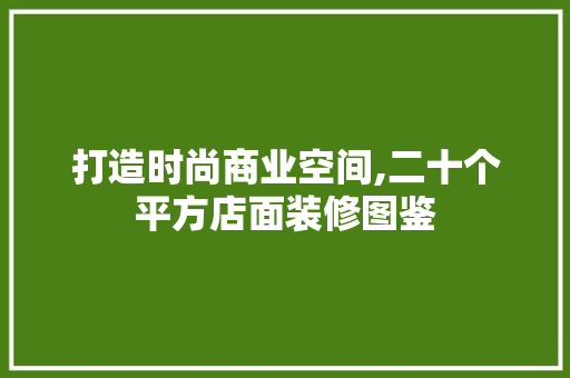 打造时尚商业空间,二十个平方店面装修图鉴 常用建材