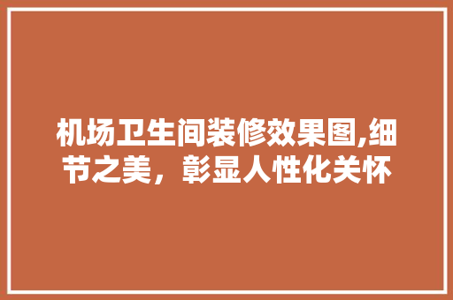 机场卫生间装修效果图,细节之美，彰显人性化关怀