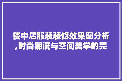 楼中店服装装修效果图分析,时尚潮流与空间美学的完美融合 生态建筑设计