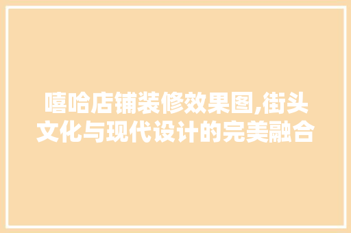 嘻哈店铺装修效果图,街头文化与现代设计的完美融合 材料设备