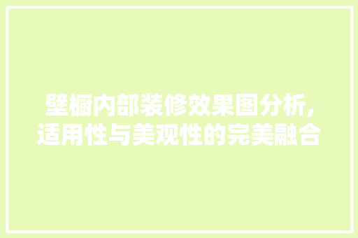 壁橱内部装修效果图分析,适用性与美观性的完美融合