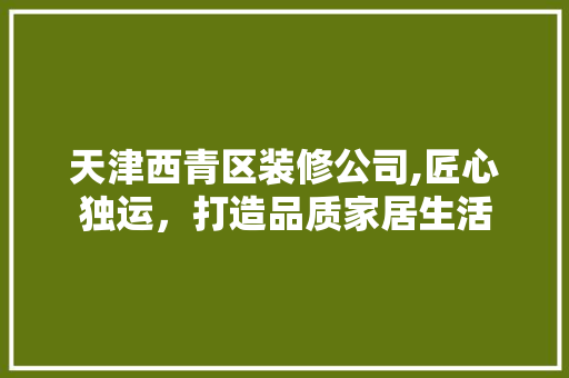 天津西青区装修公司,匠心独运，打造品质家居生活 施工技术